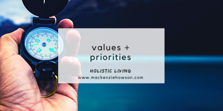 values + priorities